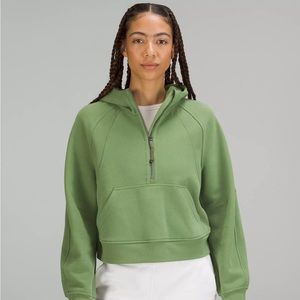lululemon athletica | Sweaters | Lululemon Scuba Oversized Half Zip Hoodie  Green Foliage Xss | Poshmark
